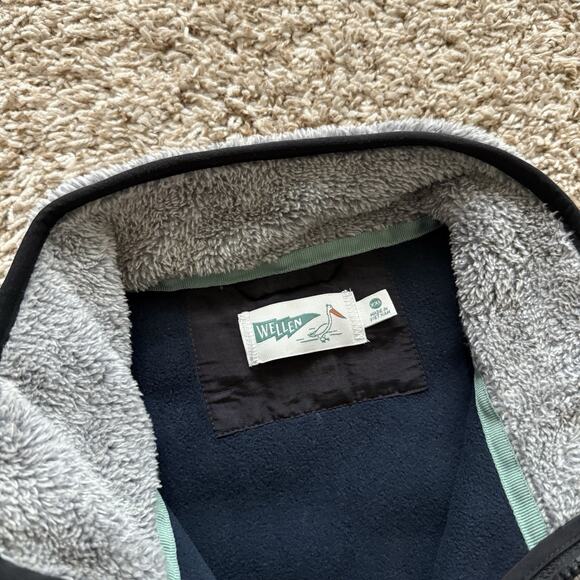 Wellen Windsurf Fleece Vest Jacket Speckle Grey Deep Pile Men’s Size XXL - Picture 7 of 10